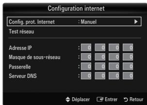 SAMSUNG LE32B652 - Configuration internet-manuel - 1
