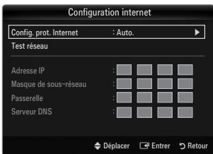 SAMSUNG LE32B652 - Configuration internet-auto. - 2