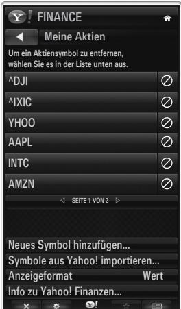 SAMSUNG LE32B652 - Verwendendes Finanz-Widget von Yahoo!® - 1