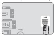 SAMSUNG LE32B653T5P - Vrata LAN in televizor lahko povežete neposredno, odvisno od stanja omreža. - 2