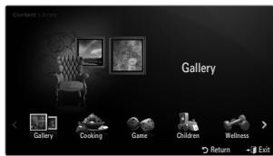 SAMSUNG LE32B653T5P - Using the Content Library - 1