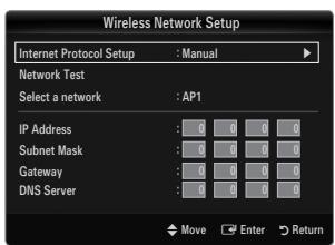 SAMSUNG LE32B653T5P - Wireless Network Setup-Manual - 1