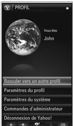 SAMSUNG LE32B653T5P - Utilisation du widget Profil - 1