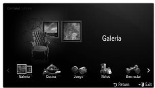 SAMSUNG LE32B653T5P - Uso de la Content Library - 1