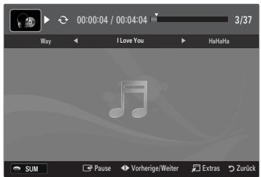 SAMSUNG LE32B653T5P - Wiedergeben einer Musikdatei - 1