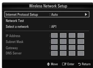 SAMSUNG LE32B653T5P - Wireless Network Setup-Auto - 1