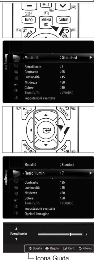 SAMSUNG LE32B653T5P - Uso dei menu OSD (On Screen Display) - 1