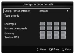 SAMSUNG LE32B653T5P - Configurar cabo de rede-Manual - 1
