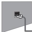 SAMSUNG LE32B653T5P - Connessione LAN via cavo per un ambiente DHCP - 1