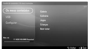 SAMSUNG LE32B653T5P - Os meus conteudos - 2