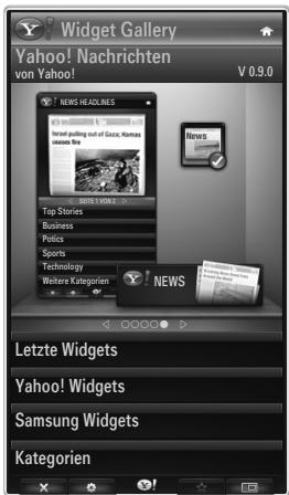 SAMSUNG LE32B653T5P - Verwenden der Yahoo!®-Widget-Galerie - 1