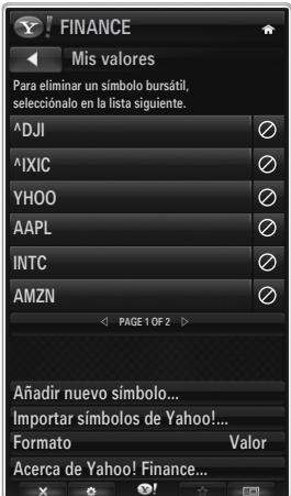 SAMSUNG LE32B653T5P - Uso del service de finanzas de Yahoo!® - 1