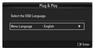 SAMSUNG LE32B653T5P - Plug & Play Feature (depending on the model) - 2
