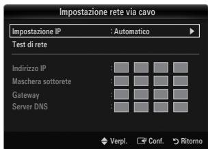 SAMSUNG LE32B653T5P - Impostazione rete via cavo - Automatico - 1
