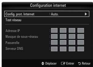 SAMSUNG LE32B653T5P - Configuration internet-Auto. - 1