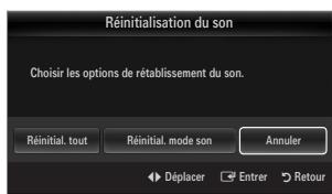 SAMSUNG LE32B653T5P - Réinitialisation du son Réinitial. tout / Réinitial. mode son / Annuler - 1