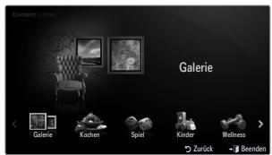 SAMSUNG LE32B653T5P - Verwenden der Content Library - 1