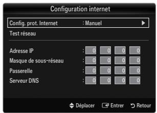 SAMSUNG LE32B653T5P - Configuration internet-Manuel - 1