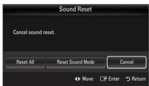 SAMSUNG LE32B653T5P - Sound Reset Reset All/Reset Sound Mode/Cancel - 1