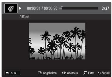 SAMSUNG LE32B653T5P - Wiedergeben einer Filmdatei - 1