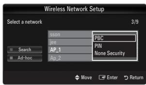 SAMSUNG LE32B653T5P - Connecting WPS (Wi-Fi Protected Setup) - 5