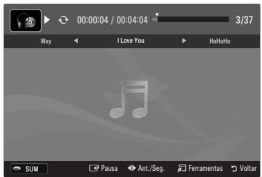 SAMSUNG LE32B653T5P - Reproduzir um ficheiro de música - 1