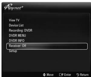 SAMSUNG LE32B653T5P - Listening through a Receiver (Home theatre) - 1