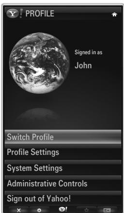 SAMSUNG LE32B653T5P - Utilizar o widget Profile - 1