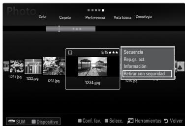 SAMSUNG LE32B653T5P - Extracción segura del dispositivo de memoria USB - 1