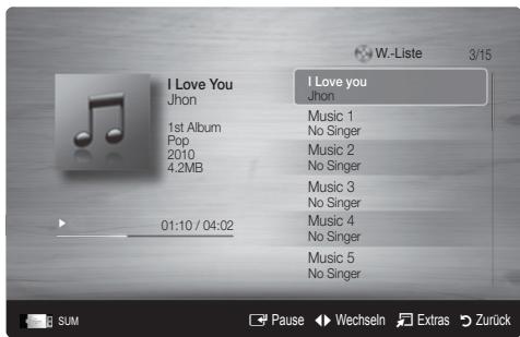 SAMSUNG LE32C450E1W - Wiedergeben von Musik - 1