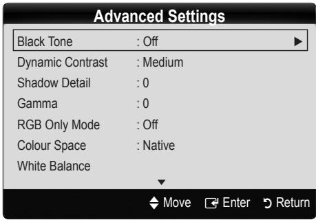 SAMSUNG LE32C450E1W - Advanced Settings - 1