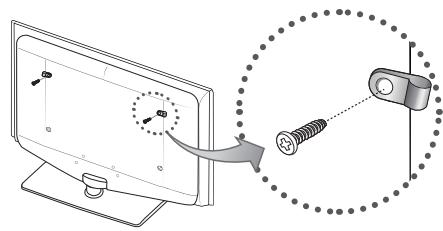 SAMSUNG LE32C450E1W - So verhindern Sie, dass das Fernsehgerät umkippt - 1