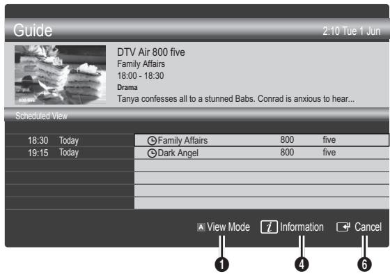 SAMSUNG LE32C530F1W - Using Scheduled View - 1
