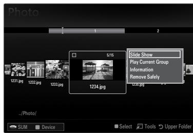 SAMSUNG LE40B551A6P - Viewing a Slide Show - 1