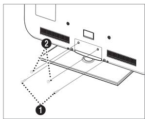 SAMSUNG LE40B551A6P - Installazione del piedistallo - 2