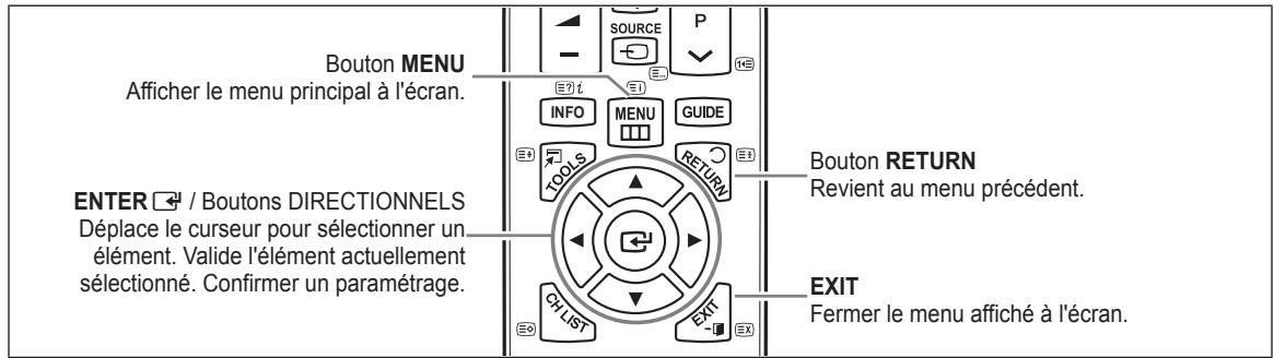 SAMSUNG LE40B551A6P - Affichage des menus - 1