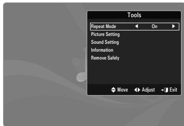 SAMSUNG LE40B551A6P - Music Play Option Menu - 1