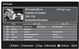 SAMSUNG LE40B551A6P - Using the Full / Mini Guide - 1