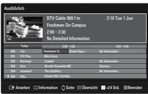 SAMSUNG LE40B551A6P - Verwenden des vollständigen Programmführers / Mini-Programmführers - 1