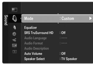 SAMSUNG LE40B551A6P - Mode → Standard / Music / Movie / Clear Voice / Custom - 1