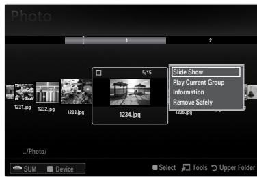 SAMSUNG LE40B551A6P - Photo List Option Menu - 1