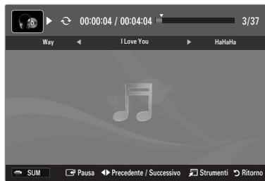 SAMSUNG LE40B551A6P - Riproduzione dei brani musicali selezionati - 1