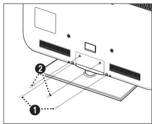 SAMSUNG LE40B551A6P - Anbringen des Standfußes - 2