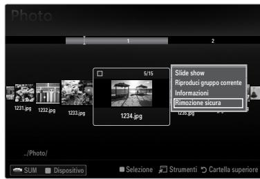 SAMSUNG LE40B551A6P - Rimozione sicura di un dispositivo USB - 1