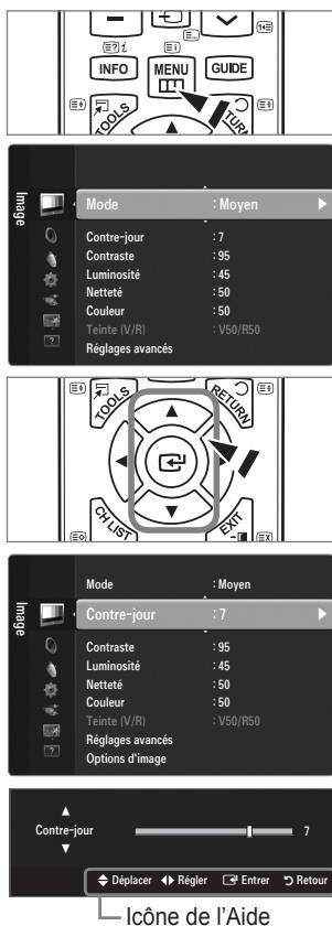 SAMSUNG LE40B551A6P - Maniement de l'affichage à l'écran - 1