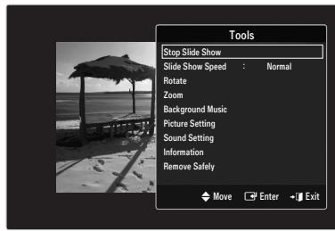 SAMSUNG LE40B551A6P - Slide Show Option Menu - 1