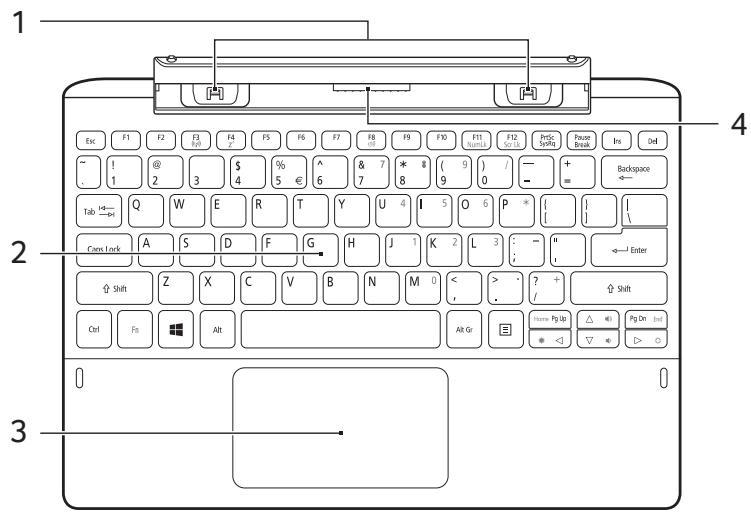 ACER ASPIRE SWITCH 10 E SW3-013-12U1 - Vue frontale du clavier - 1