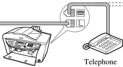 CANON PIXMA MP750 - Connecting A Telephone Or Answering Machine - 1
