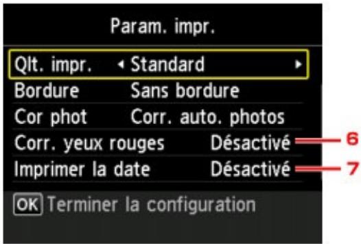 CANON MG5450 - Éléments de paramètre - 2