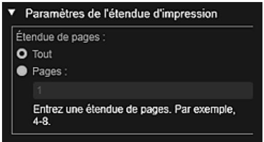 CANON MG5450 - Paramètres de l'étendue d'impression - 1